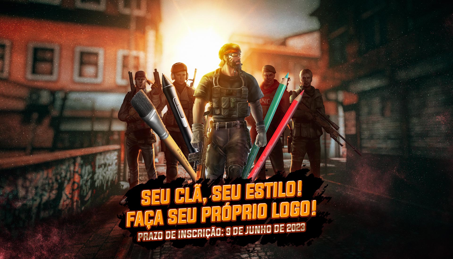 Faça o seu próprio logotipo do clã O período começou!